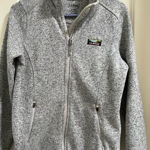 Ll Bean zip up grey